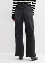 Jeans wide leg, vita media, bonprix