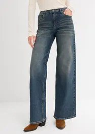 Jeans wide leg a vita alta, bonprix