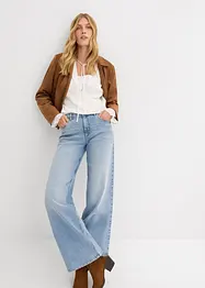 Jeans wide leg a vita alta, bonprix