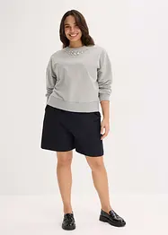 Felpa oversize con strass, bonprix