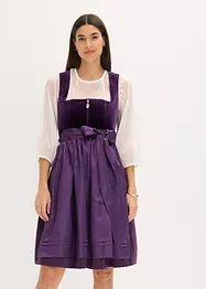 Abito bavarese midi con velluto (set 2 pezzi), bonprix