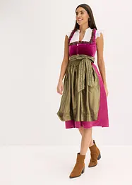 Abito bavarese midi con velluto (set 2 pezzi), bonprix