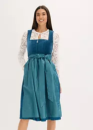 Abito bavarese midi con velluto (set 2 pezzi), bonprix