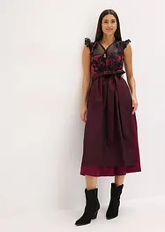 Abito bavarese midi con velluto (set 2 pezzi), bonprix
