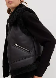 Gilet in similpelle, bonprix