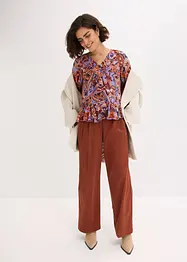 Blusa di chiffon con volant, bonprix