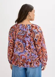 Blusa di chiffon con volant, bonprix