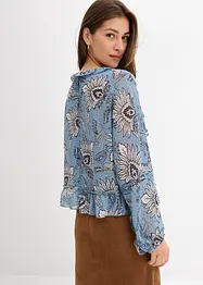 Blusa in chiffon con ruches, bonprix