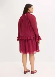 Abito di chiffon con volant, bonprix