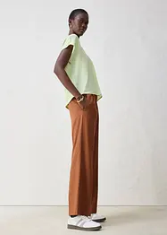 Maglia in misto seta con inserto in tessuto, bonprix