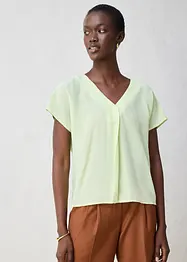 Maglia in misto seta con inserto in tessuto, bonprix