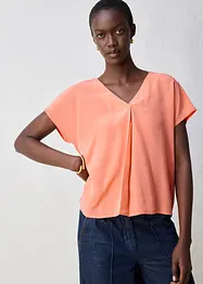Maglia in misto seta con inserto in tessuto, bonprix