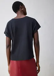 Maglia in misto seta con inserto in tessuto, bonprix