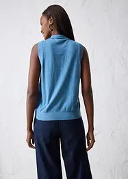 Maglione in filato fine misto seta con colletto polo, bonprix