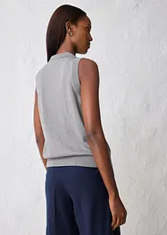 Maglione in filato fine misto seta con colletto polo, bonprix