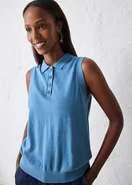 Maglione in filato fine misto seta con colletto polo, bonprix