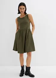 Abito in maglina con tasche in puro cotone, bonprix
