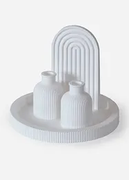 Soprammobile - vassoio e vasi (set 4 pezzi), bonprix
