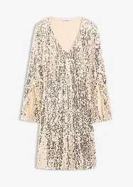 Abito con paillettes e maniche a campana, bonprix