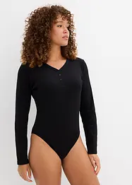 Body a coste con puro cotone biologico, bonprix