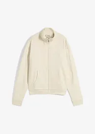 Felpa con zip in puro cotone biologico, bonprix