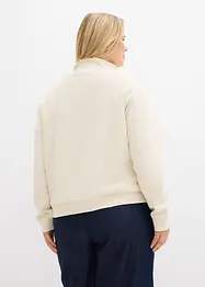 Felpa con zip in puro cotone biologico, bonprix
