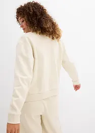 Felpa con zip in puro cotone biologico, bonprix