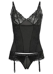 Corsetto con reggicalze e perizoma ouvert (set 2 pezzi), VENUS
