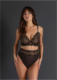 Reggiseno bustier e perizoma a vita alta ouvert (set 2 pezzi), bonprix