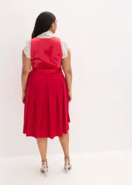 Abito bavarese midi con velluto (set 2 pezzi), bonprix