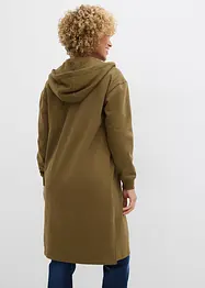Felpa extra lunga con zip e spacchi laterali, bonprix