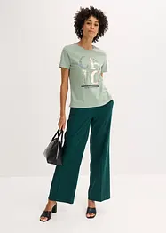 T-shirt con stampa glitterata, bonprix