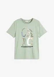 T-shirt con stampa glitterata, bonprix