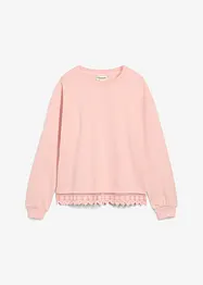 Felpa con inserto in pizzo, bonprix
