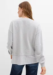 Felpa con inserto di camicia, bonprix