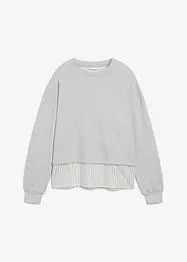 Felpa con inserto di camicia, bonprix