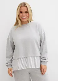 Felpa con inserto di camicia, bonprix