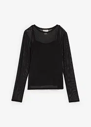 Maglia in mesh a maniche lunghe, bonprix