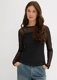 Maglia in mesh a maniche lunghe, bonprix