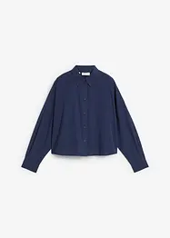 Camicia oversize corta in misto cotone e seta, bonprix