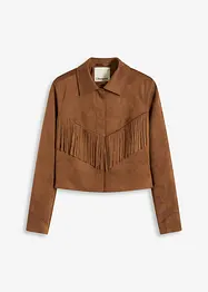 Giacca in similpelle con frange, bonprix