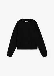 Felpa oversize corta in puro cotone biologico, bonprix