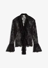 Camicetta trasparente con pizzo, bonprix