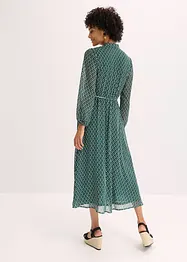 Abito di chiffon con rifiniture a contrasto, bonprix