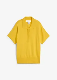 Maglia in filato fine misto seta con colletto a polo, bonprix