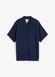 Maglia in filato fine misto seta con colletto a polo, bonprix