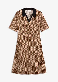 Abito midi con colletto stile polo, bonprix