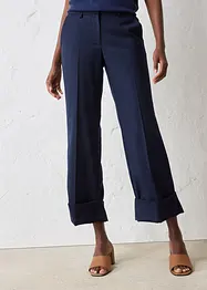 Pantaloni a zampa in misto lana, bonprix