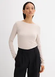 Maglia a maniche lunghe con scollo a barca, bonprix