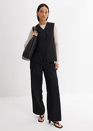 Gilet lungo con trama twill, bonprix